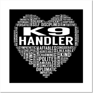 K9 Handler Heart Posters and Art